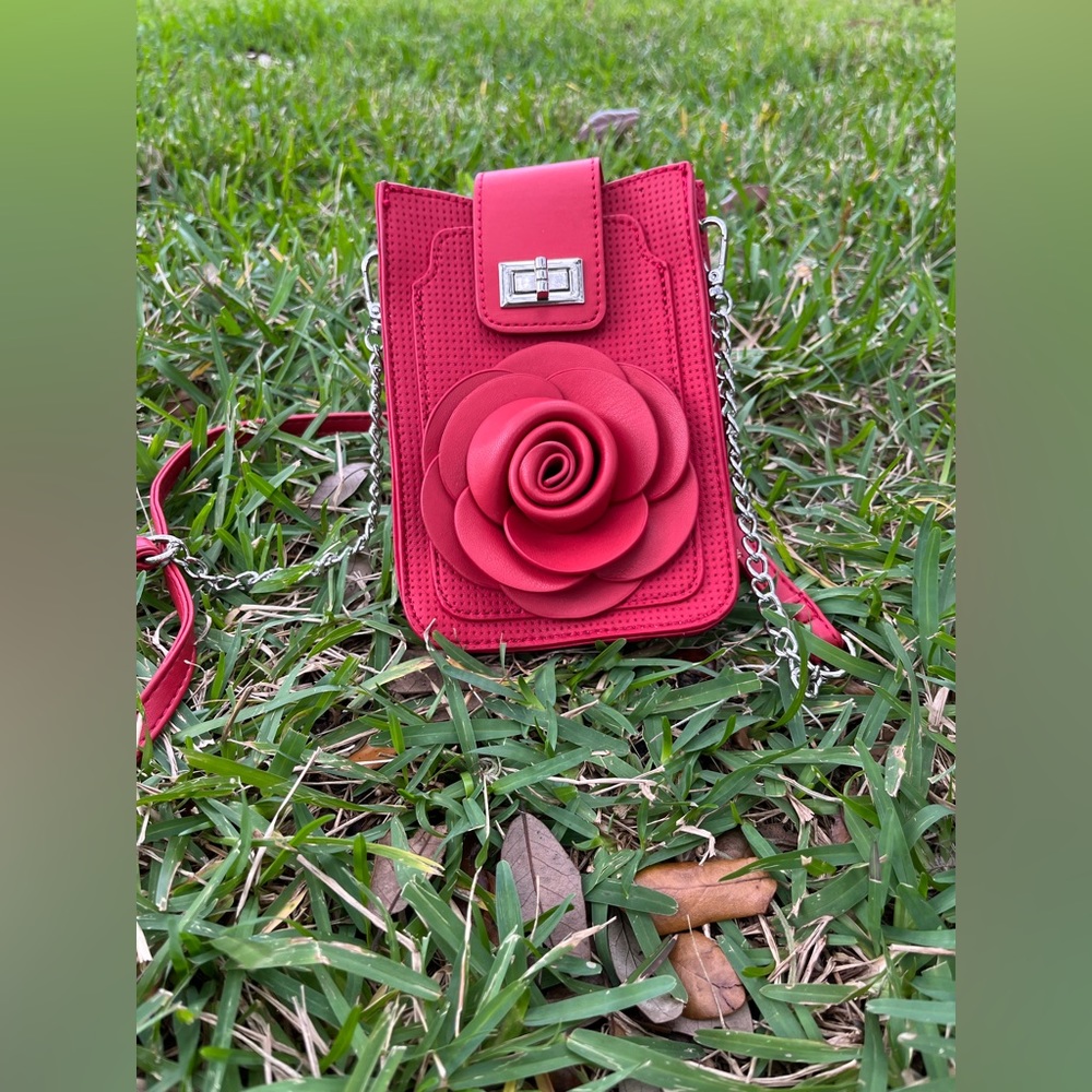 Mellow World Red Crossbody with Rose